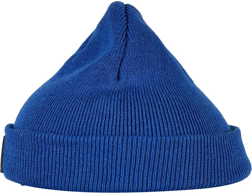 UrbanClassicsKinderMtzeLogopatchBeanieKids2-PackBlackRoyalBlue