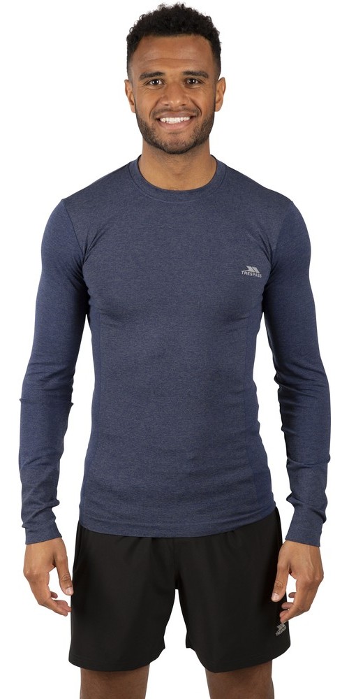 TrespassLongsleeveTimo-MaleActiveTopTp75NavyMarl-L