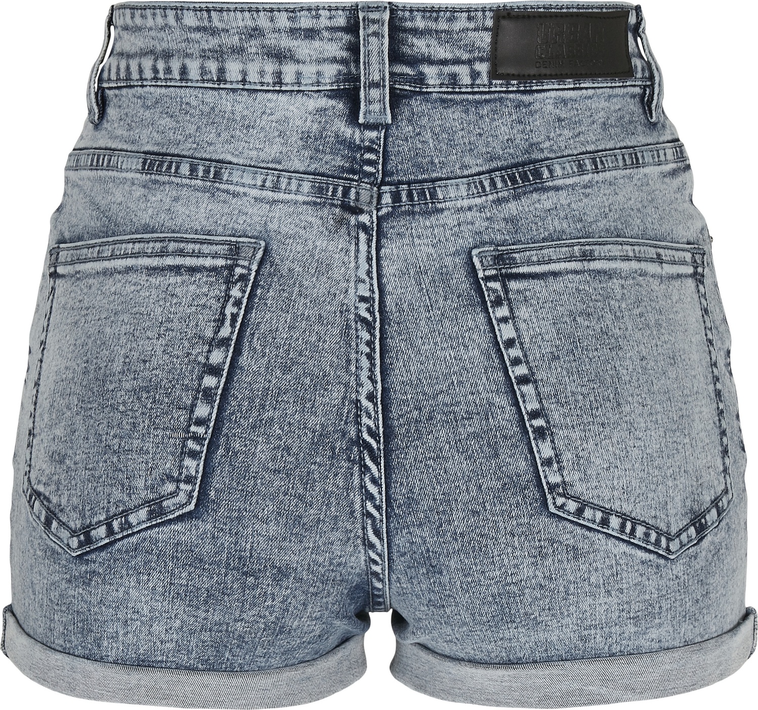 UrbanClassicsDamenLadies5PocketShortsLightSkyblueAcidWashed-26