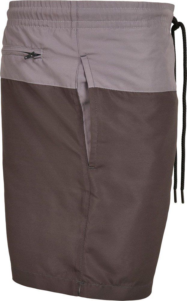 UrbanClassicsBlockSwimShortsBlackbirdAsphalt-3XL