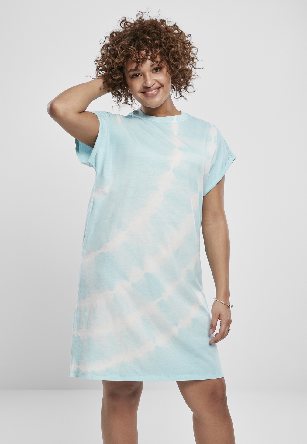 UrbanClassicsKleidLadiesTieDyeDressAquaBlue-3XL