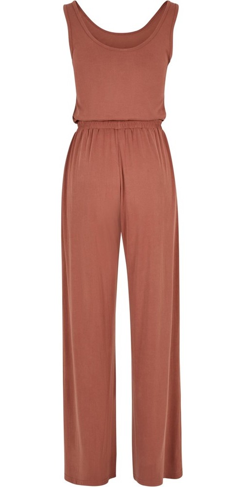 UrbanClassicsDamenLadiesLongSleevlessModalJumpsuitTerracotta-3XL