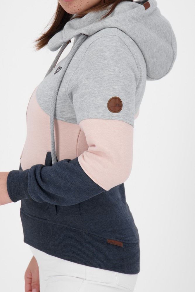 AlifeKickinDamenSteffiAKASweatjacketMarineMelange-2XL