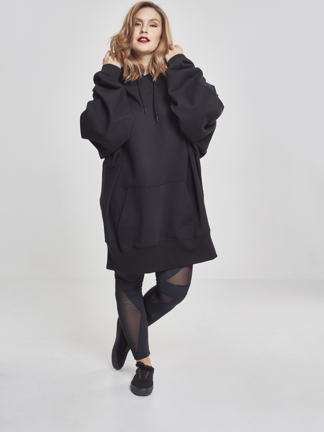 UrbanClassicsDamenHoodieLadiesLongOversizeHoodyBlack