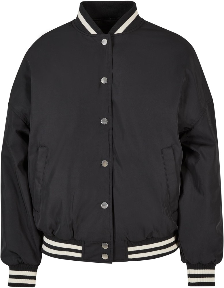 UrbanClassicsDamenJackeLadiesOversizedRecycledCollegeJacketBlack
