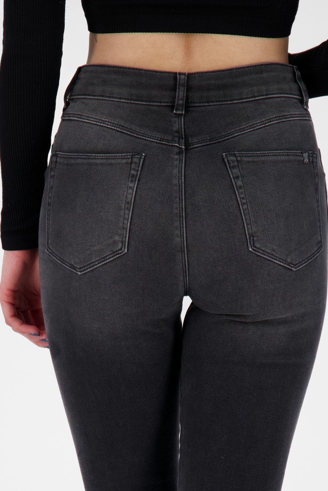 AlifeKickinDamenJeanshoseLeonoraAKDNMQPantsBlackDenimWashed-2XL