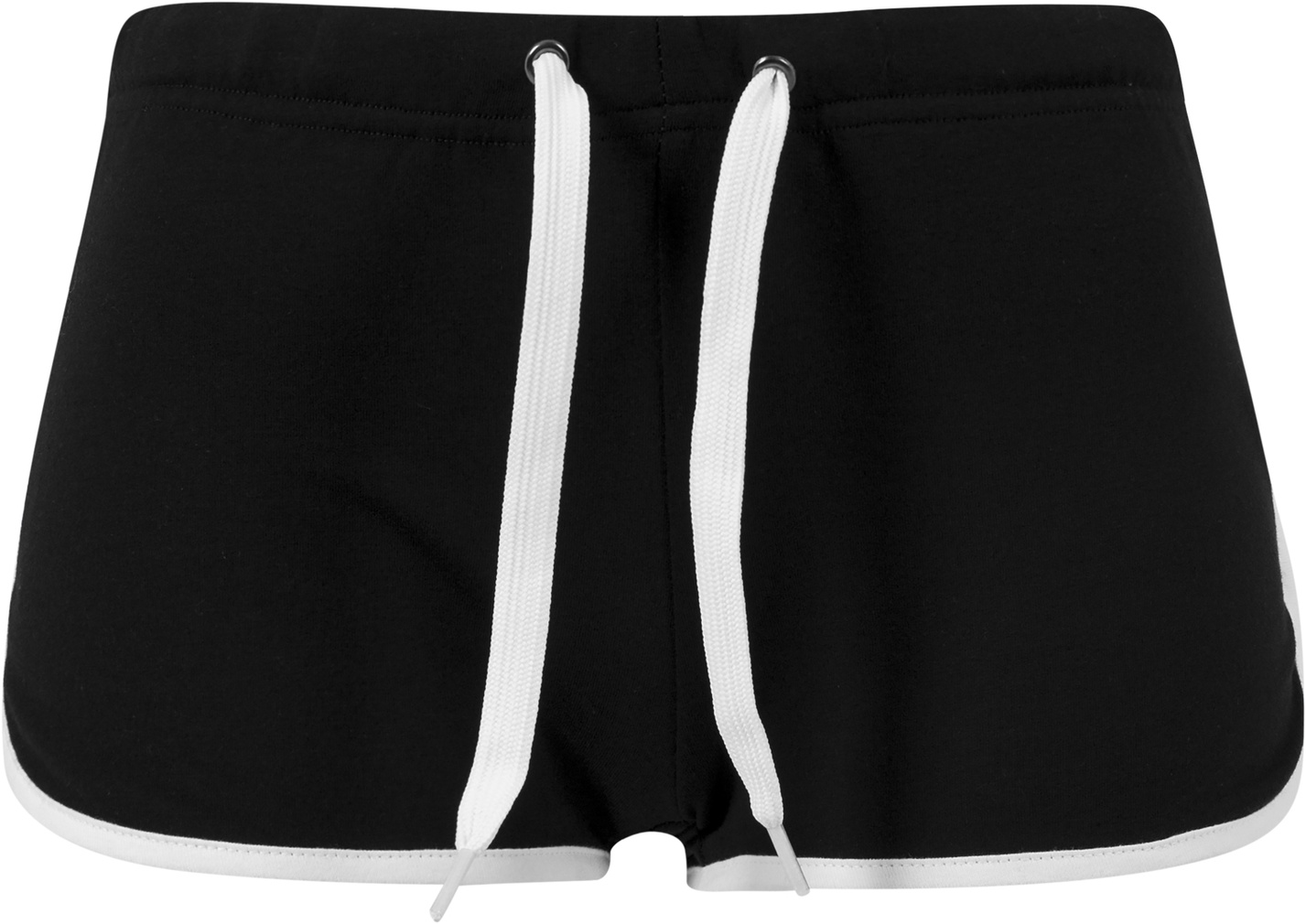 UrbanClassicsDamenShortsLadiesFrenchTerryHotpantsBlackWhite