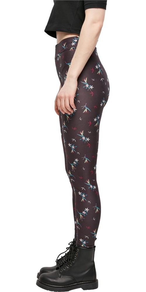 UrbanClassicsDamenLadiesSoftAOPLeggingsBlackfloret-3XL