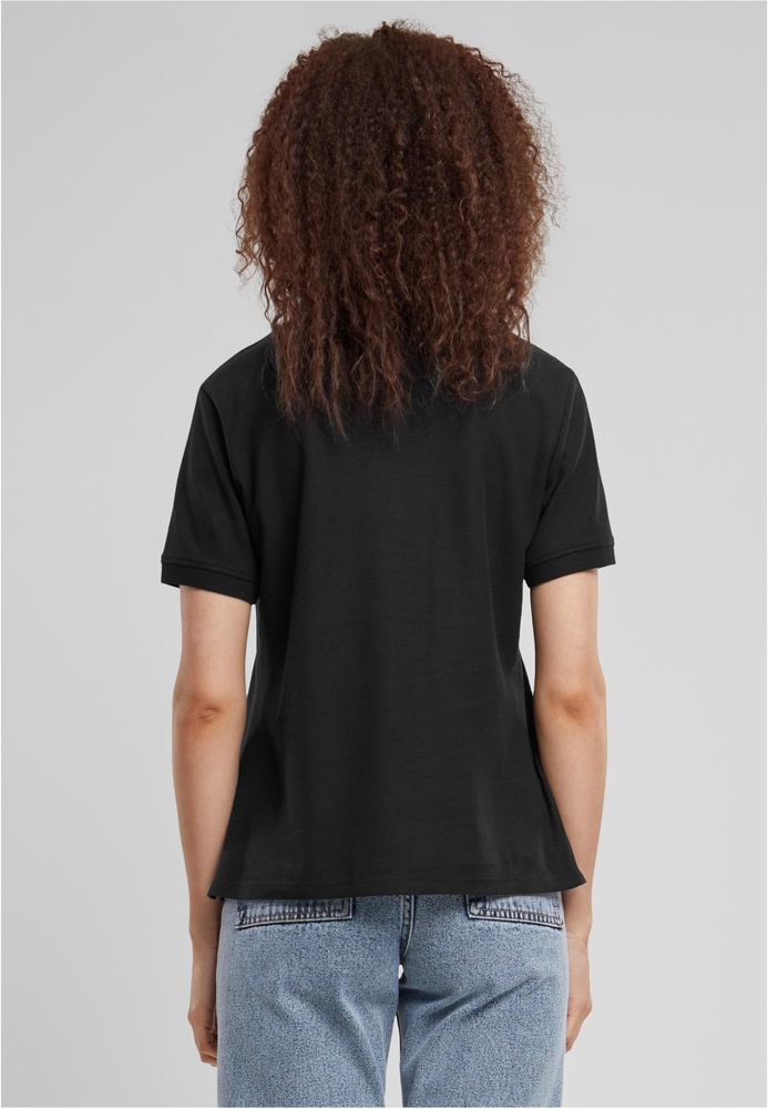 UrbanClassicsDamenLadiesPoloShirtTB6183Black-3XL