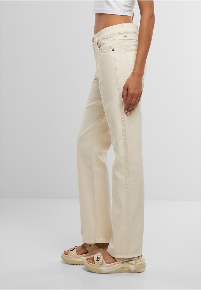 UrbanClassicsDamenJeansLadiesStraightFitDenimTB7193Whitesand-26