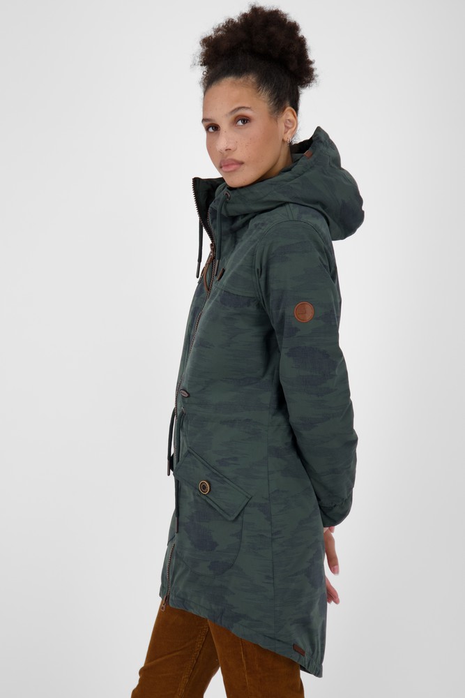 AlifeKickinDamenParkaJackeCharlotteAKBCoatDarkForest-2XL