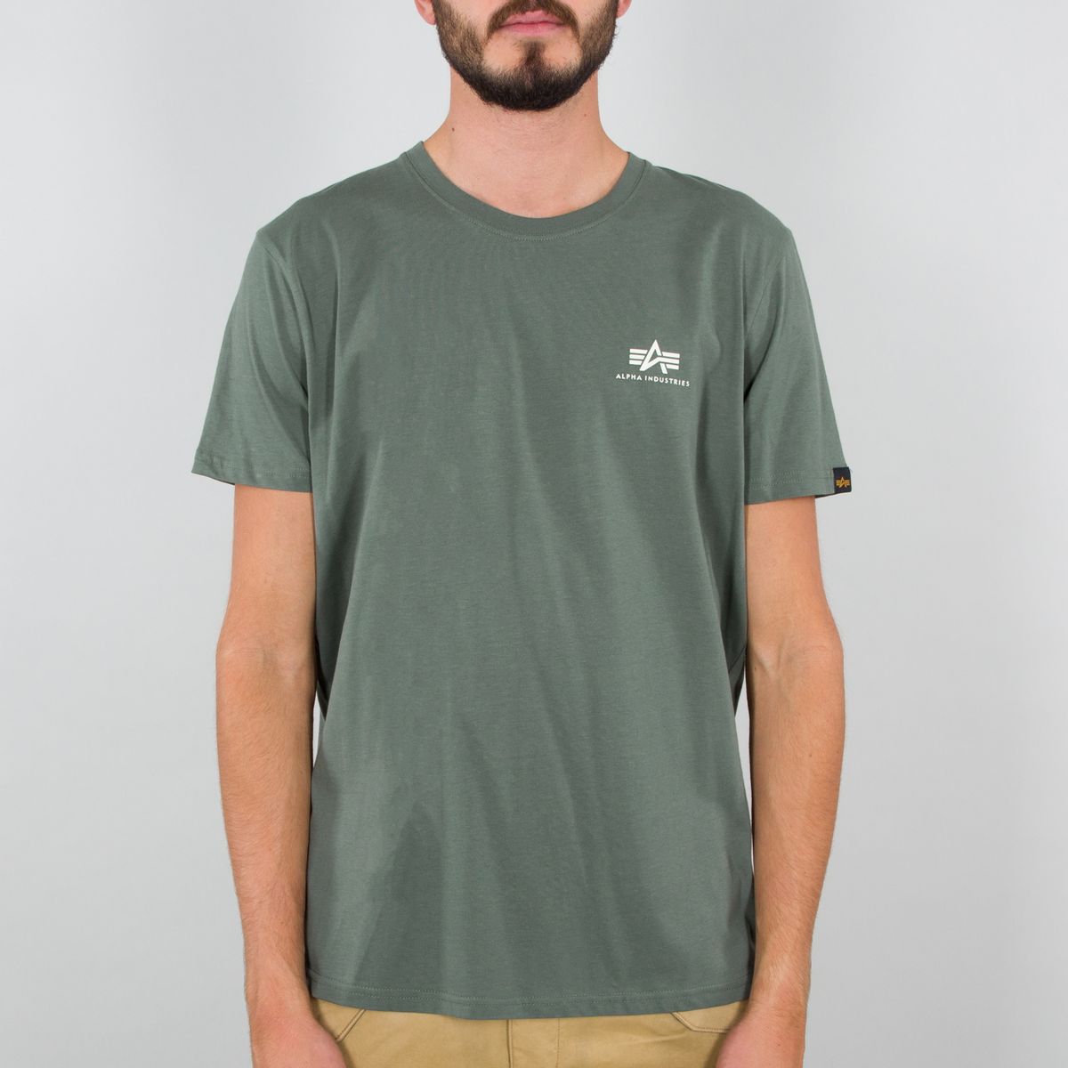 AlphaIndustriesBasicTSmallLogoT-ShirtUnisexVintageGreen-XXL
