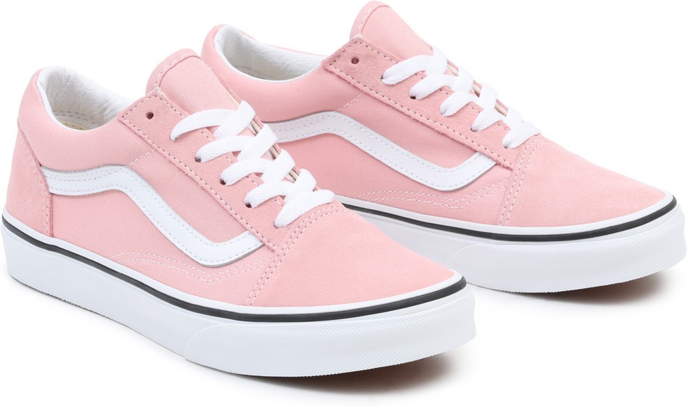 VansJuniorKidsLifestyleClassicFTWSneakerJnOldSkoolPowderPinkTrueWhite