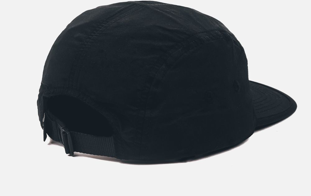 TrendsplantCapWaterRepellentNylonFivePanelCapBlackBlack