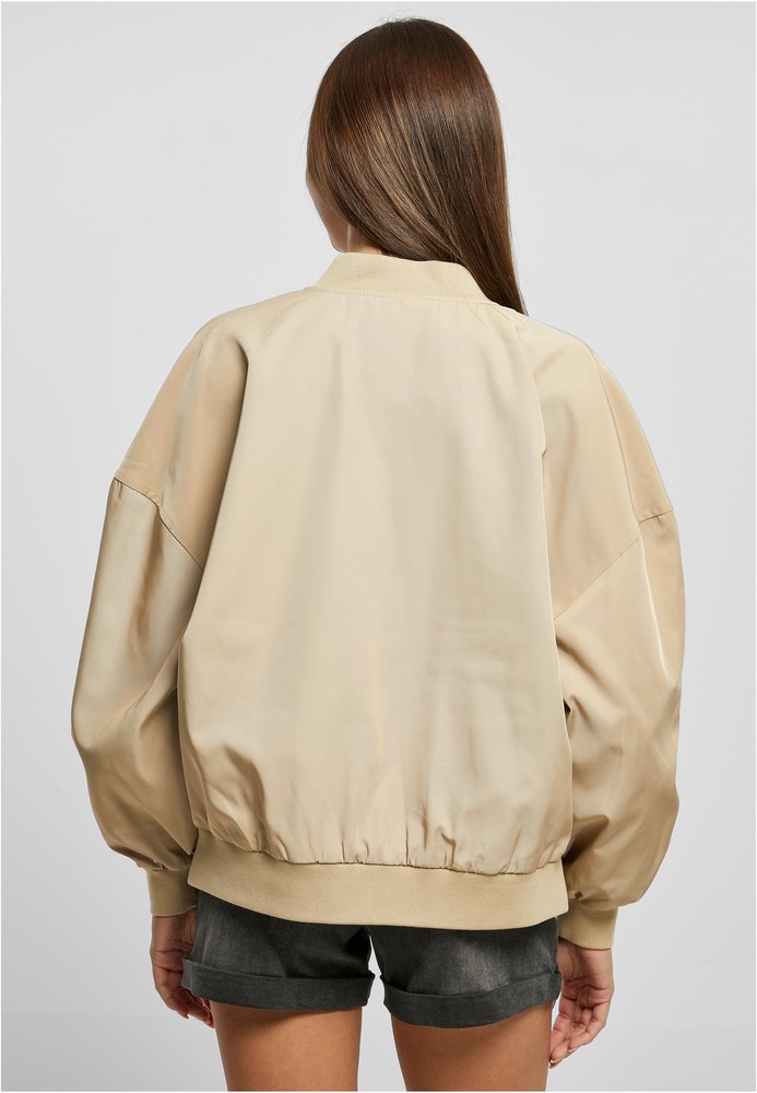 UrbanClassicsDamenLadiesRecycledOversizedLightBomberJacketUnionbeige-3XL