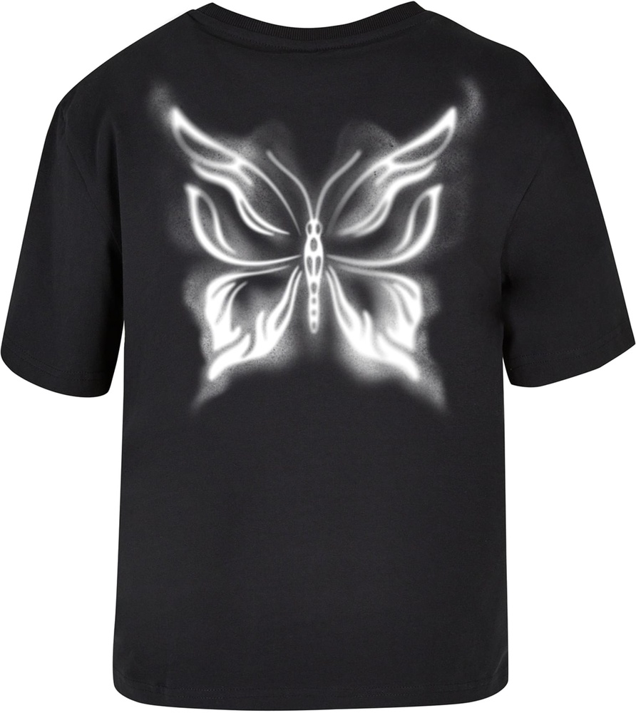 MissTeeDamenT-ShirtKarmaButterflyTeeMST184Black-3XL
