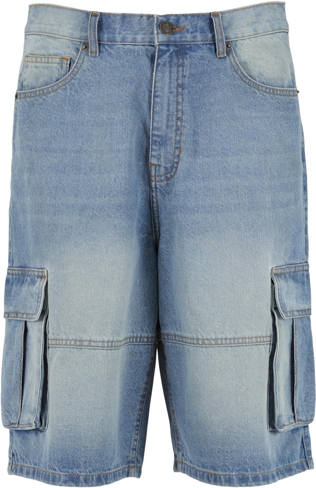 UrbanClassicsJeansshortsRelaxedDenimCargoShortsTB7367NewLightBlueDirtyWashed-28