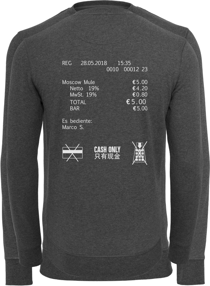 MisterTeeCashOnlyCrewneckCharcoal-L