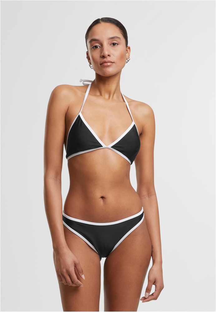 UrbanClassicsDamenLadiesRetroTriangleBikiniTB7483BlackWhite-L
