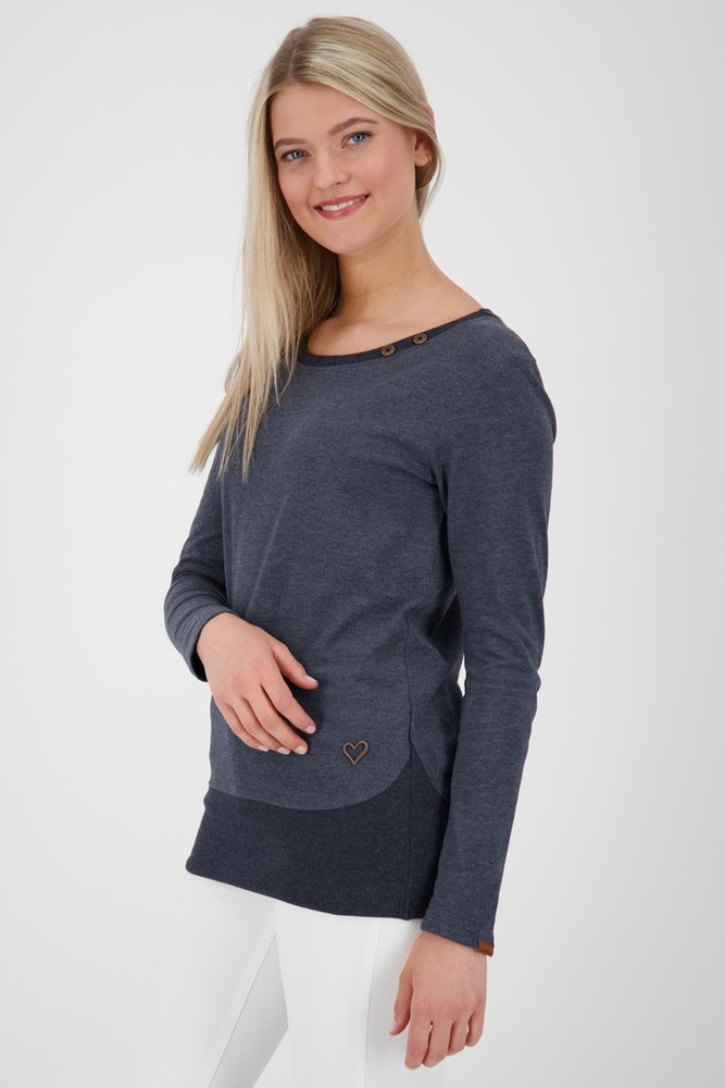 AlifeKickinDamenCocoAKALongLongsleeveMarine-M