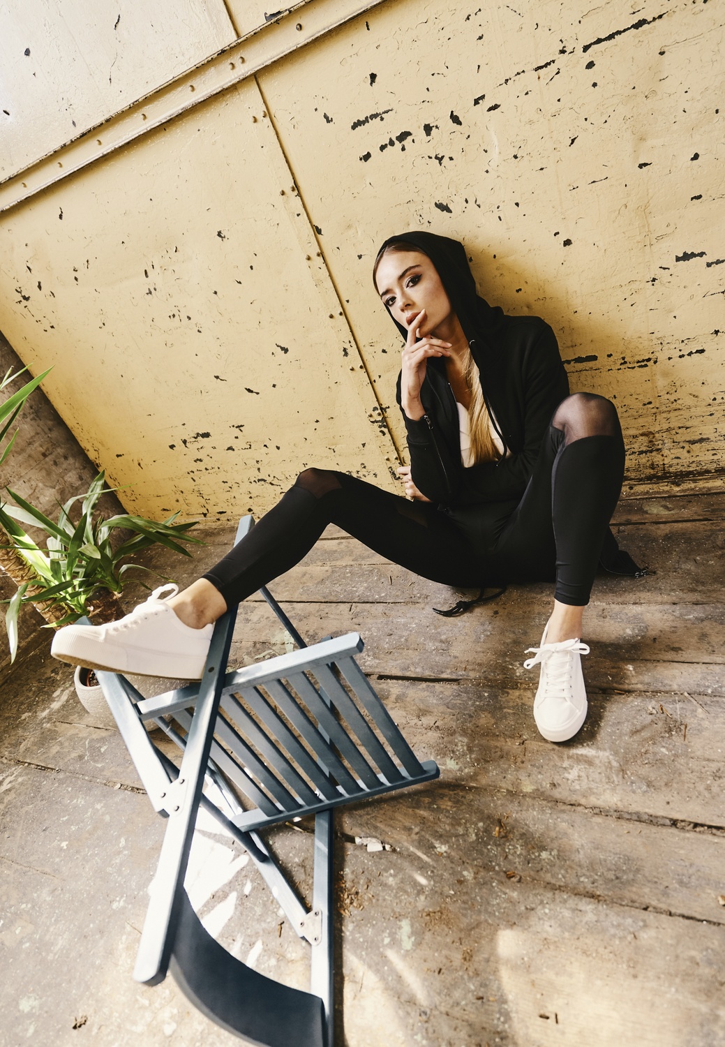 UrbanClassicsDamenLeggingsLadiesTechMeshLeggingsBlack