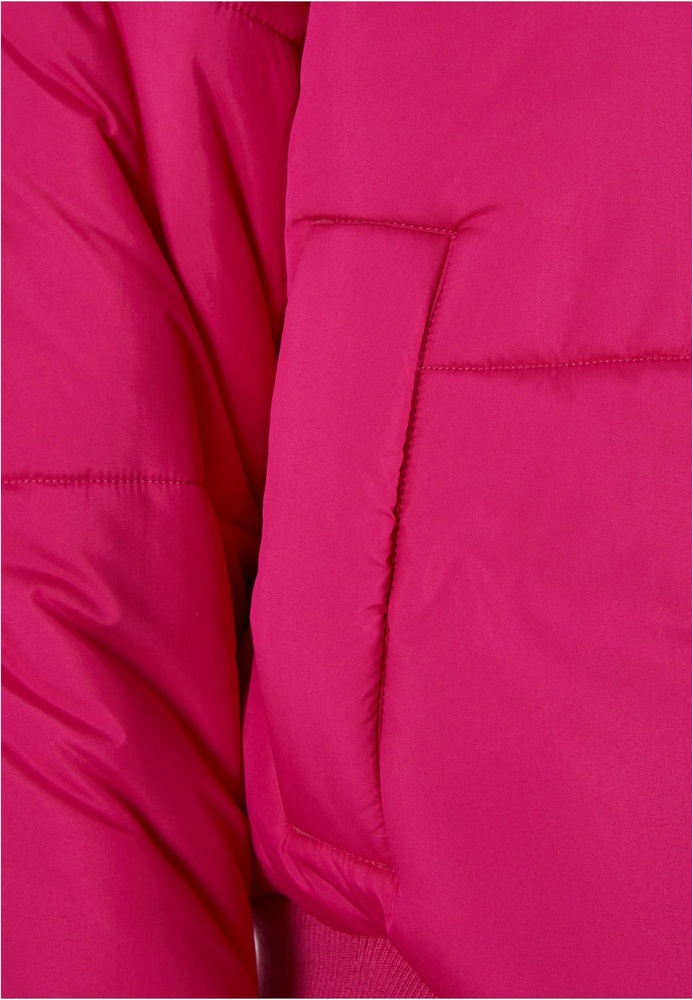 UrbanClassicsDamenLadiesPufferBlousonTB6152Hibiskuspink-3XL