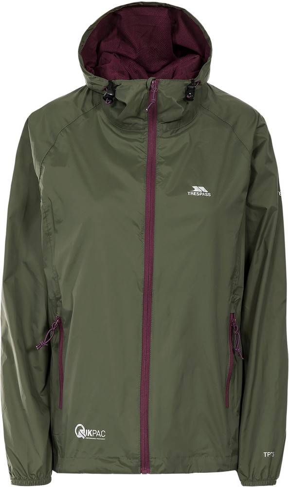 TrespassDamenRegenjackeQikpacFemaleJacketTp75Moss-L