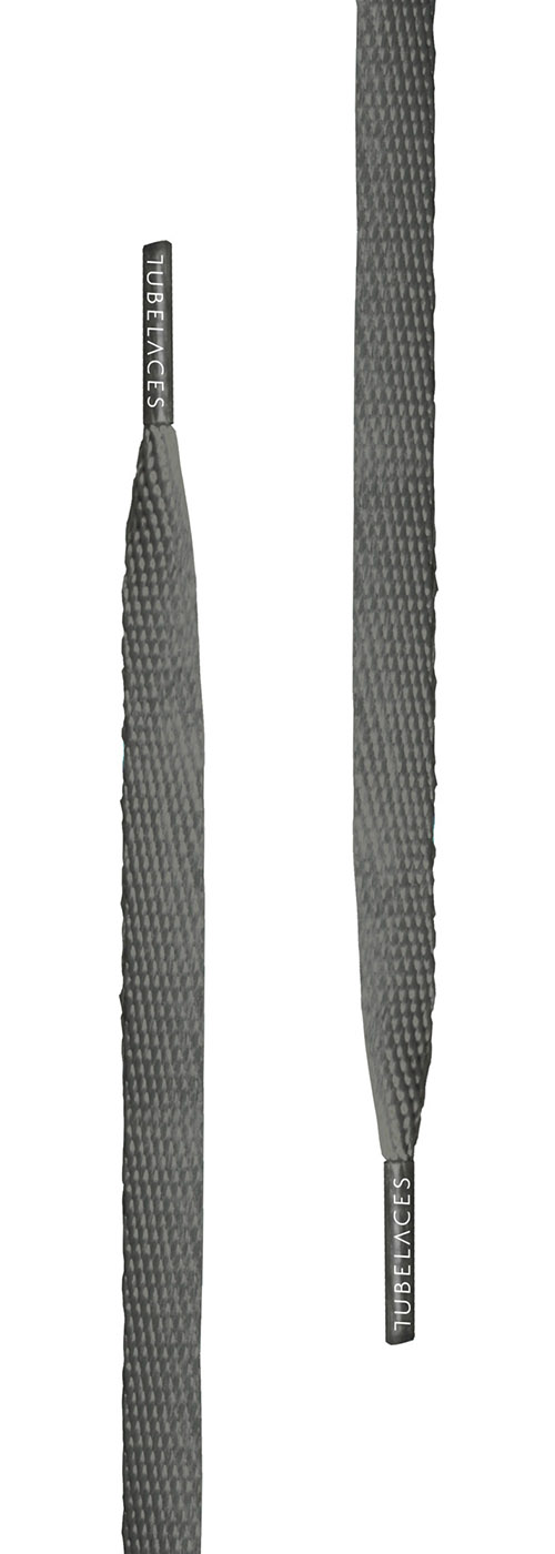 TubelacesSchnrsenkelWhiteFlatDarkgrey-120cm