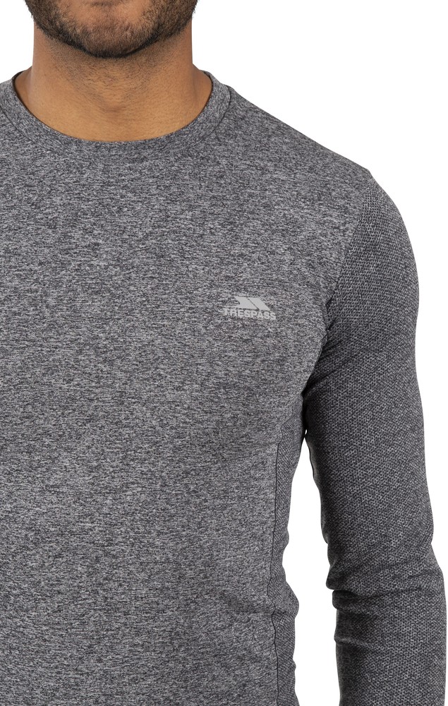 TrespassLongsleeveTimo-MaleActiveTopTp75BlackMarl-M