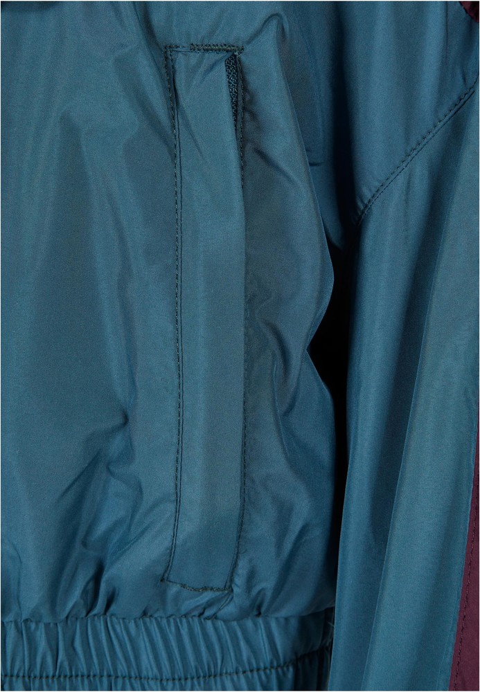 StarterBlackLabelDamenJackeLadiesColorblockPullOverJacketDarkvioletTeal-L