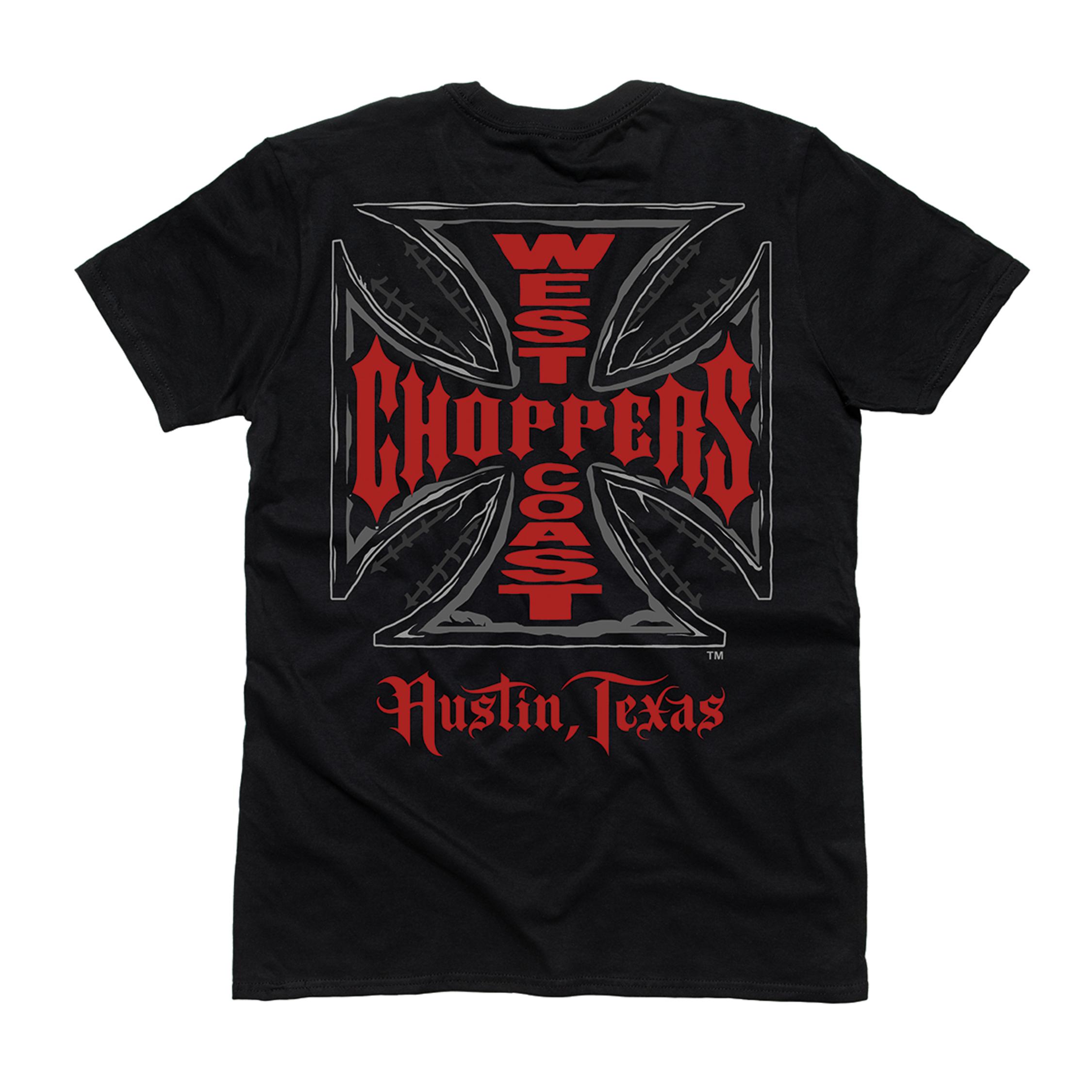 WCCWestCoastChoppersT-ShirtCrossSolidBlack