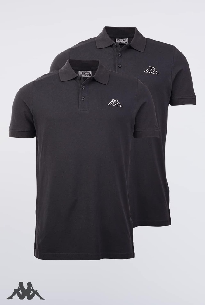 KappaHerrenPoloshirtVenistMen2erPack707468Asphalt-S