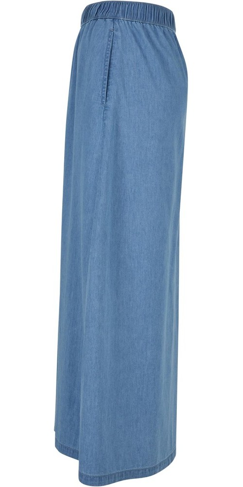 UrbanClassicsDamenJeansrockLadiesLongWideLightDenimSkirt