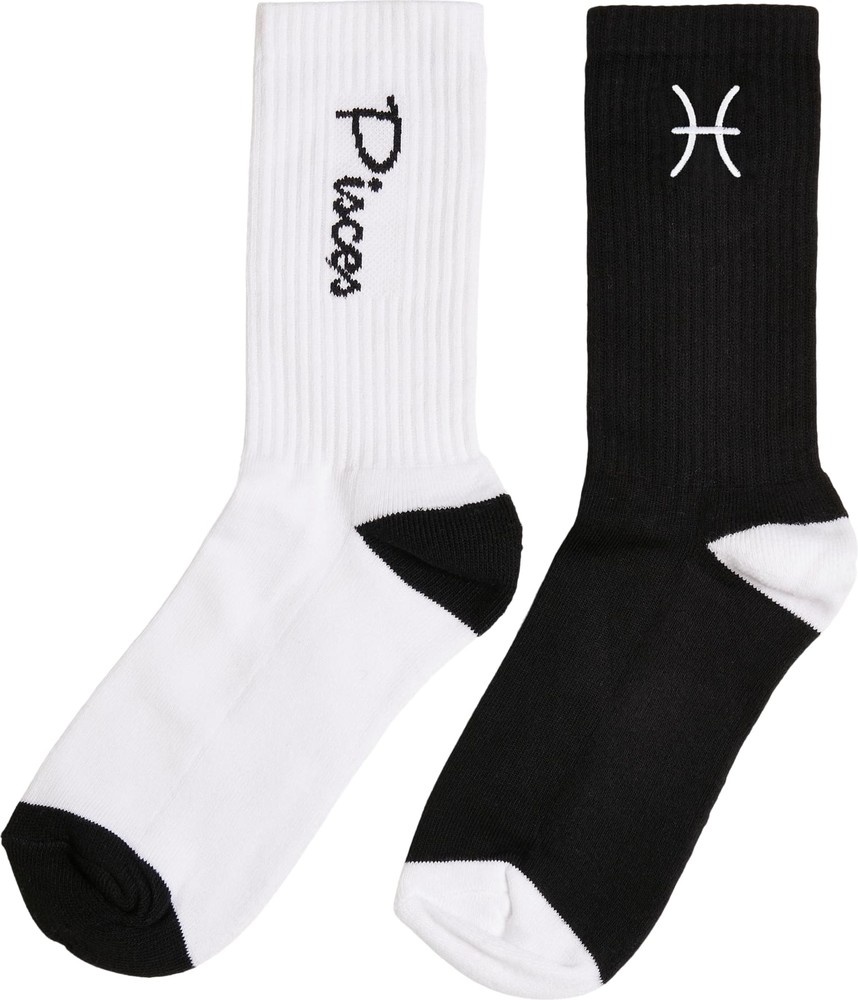 MisterTeeZodiacSocks2-PackBlackWhitePisces-43-46