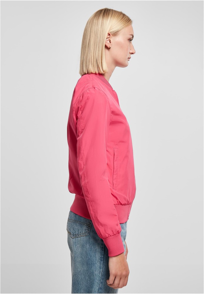 UrbanClassicsDamenLadiesLightBomberJacketHibiskusPink-3XL