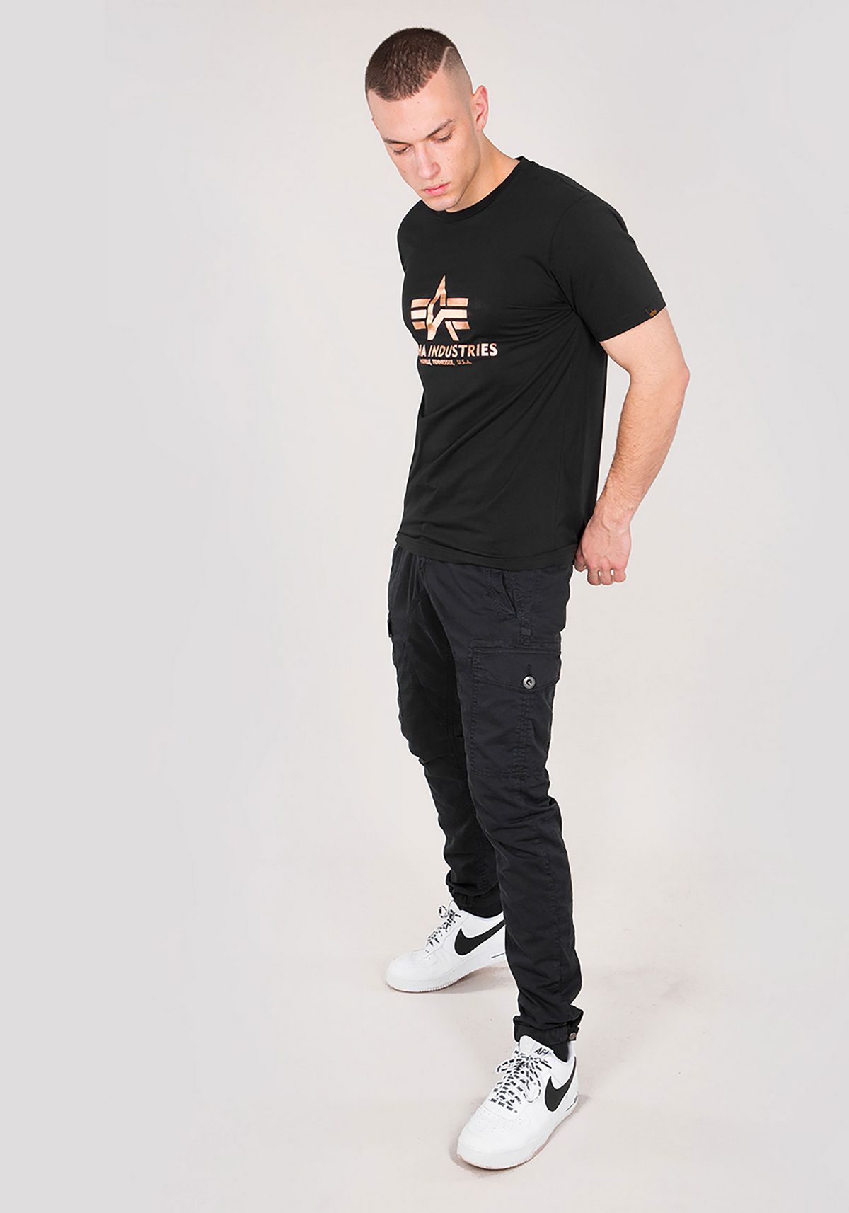 AlphaIndustriesBasicT-ShirtBlackGold-XXL