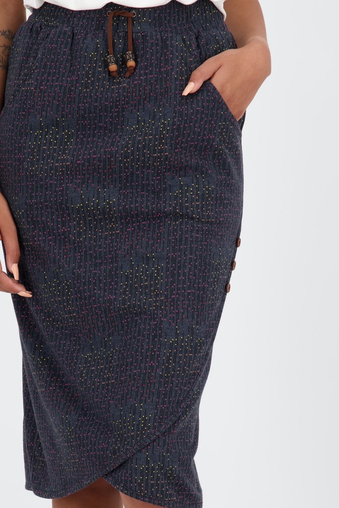 AlifeKickinDamenJerseyrockLucyAKLongSkirtMarine