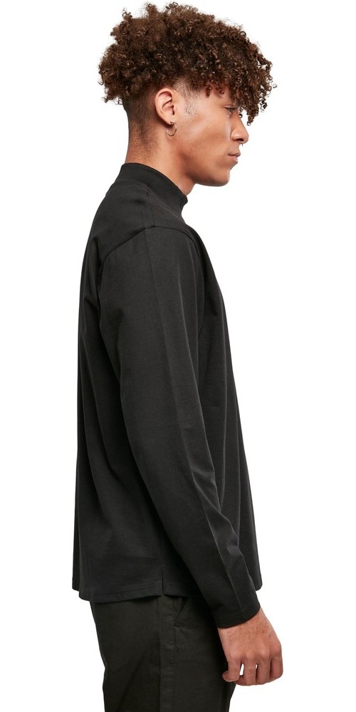 UrbanClassicsHeavyBoxyMockNeckLongsleeveBlack