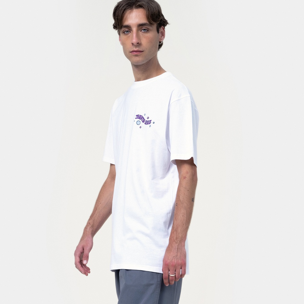 SantaCruzKnibbsInvasionHandStripT-ShirtSCM-T3404White-XS