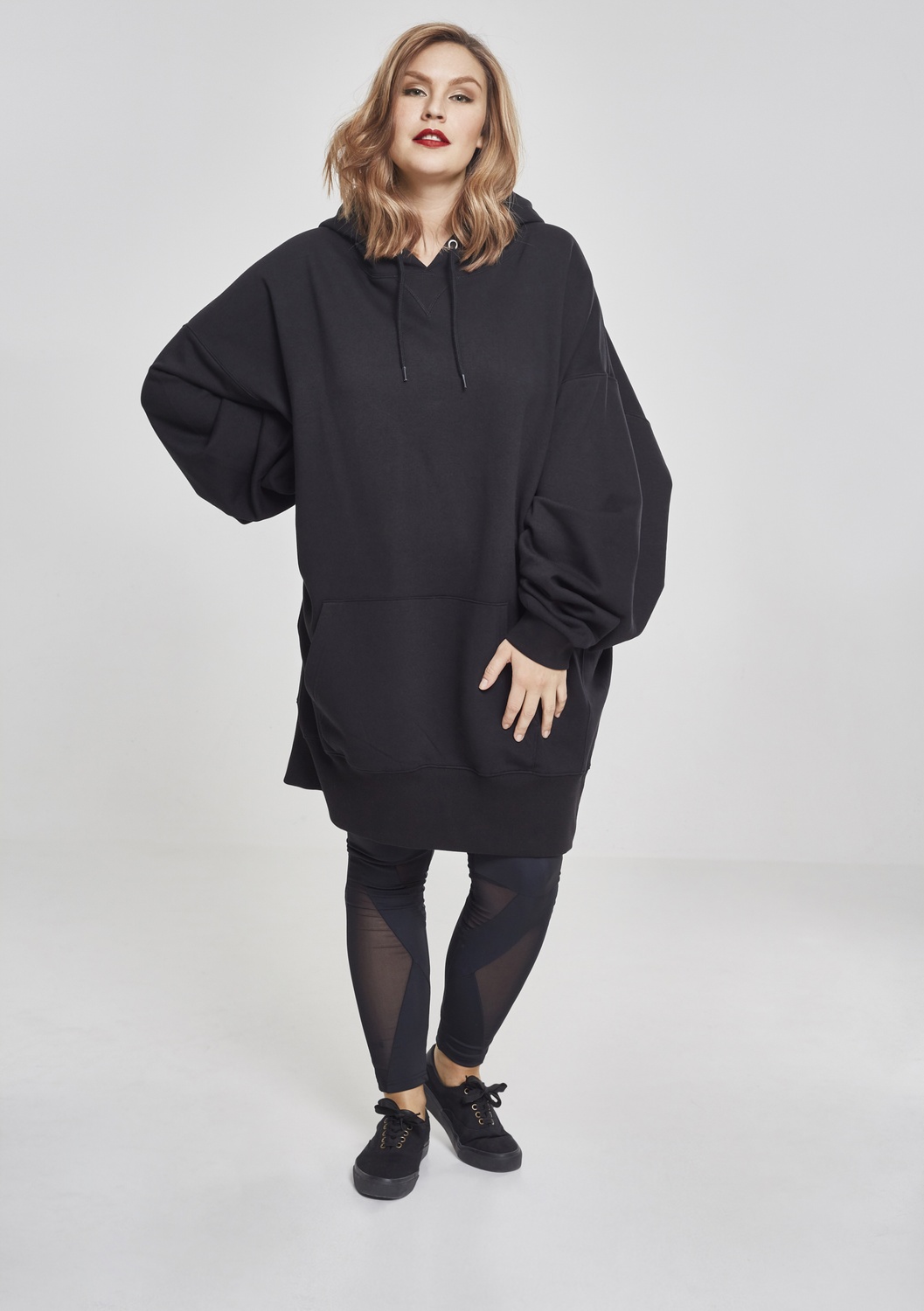 UrbanClassicsDamenHoodieLadiesLongOversizeHoodyBlack