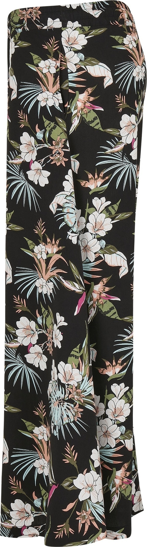 UrbanClassicsDamenRockLadiesViscoseMidiSkirtBlackTropical-3XL