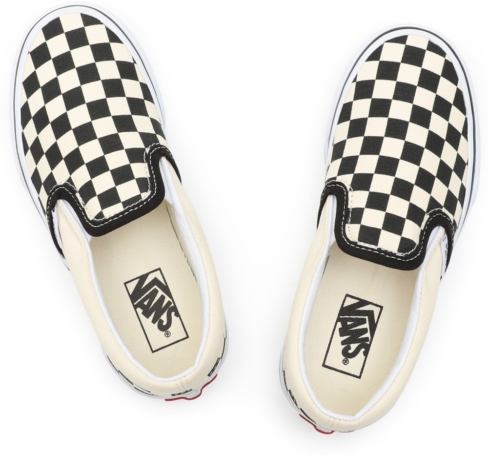 VansYouthUnisexKidsLifestyleClassicFTWSneakerUyClassicSlip-OnCheckerboardBlackWht