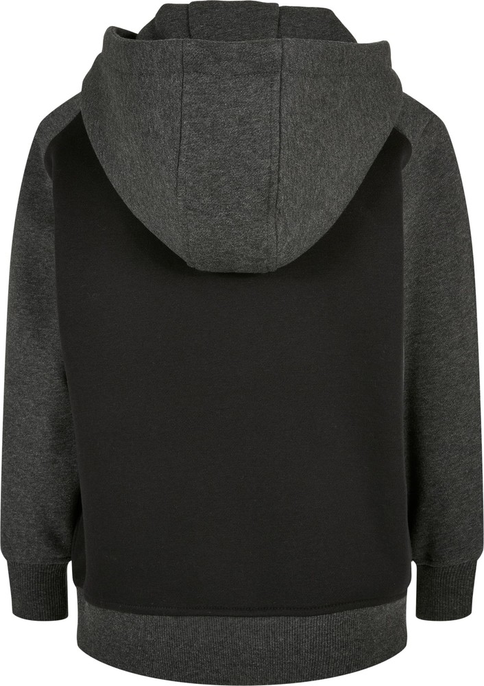 UrbanClassicsJungenBoys2-ToneFakeRaglanHoodyBlackCharcoal