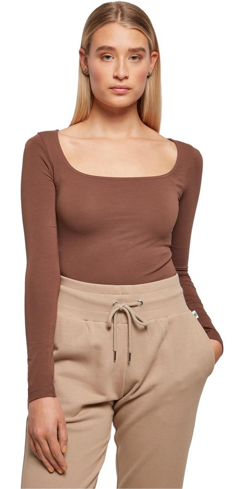 UrbanClassicsDamenLadiesOrganicLongsleeveBodyBark-3XL