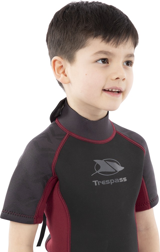 TrespassKinderBadeeinteilerMilo-Kids3MmShortWetsuitBlack