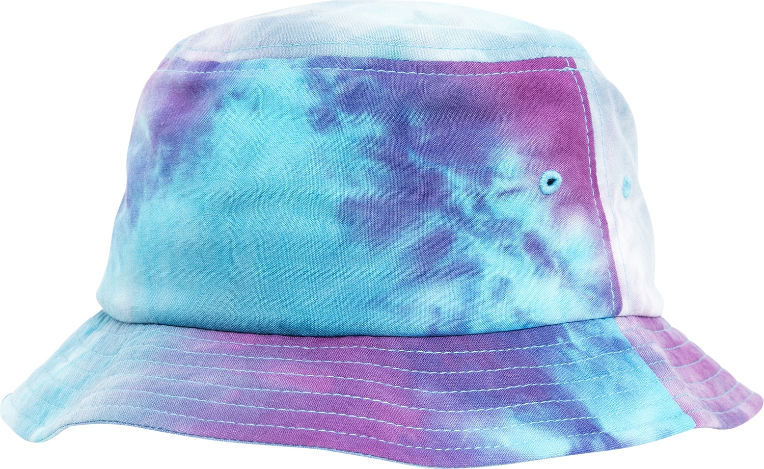 FlexfitCapFestivalPrintBucketHatPurpleTurquoise
