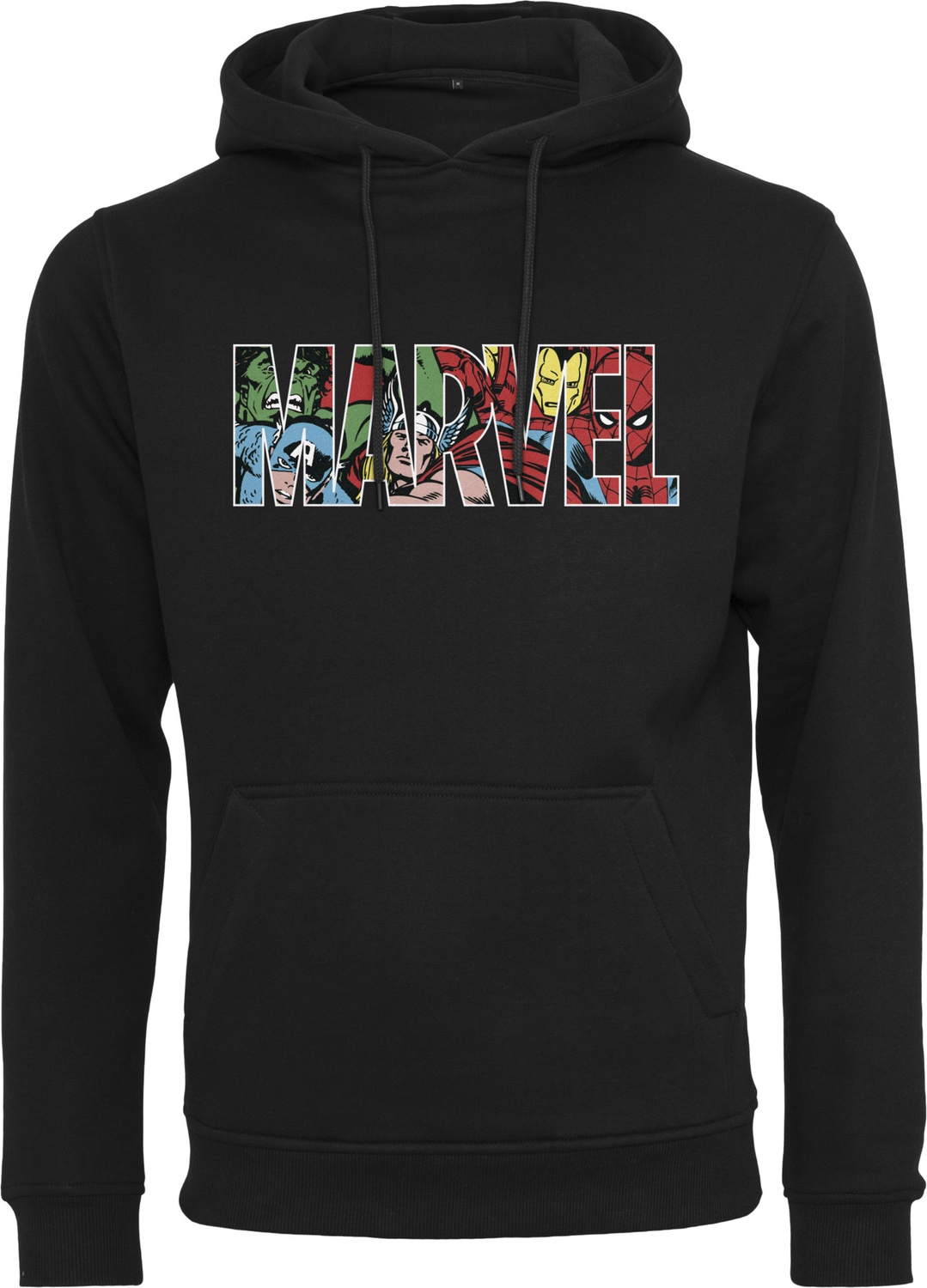 MerchcodeSweatshirtMarvelLogoCharacterHoodyBlack
