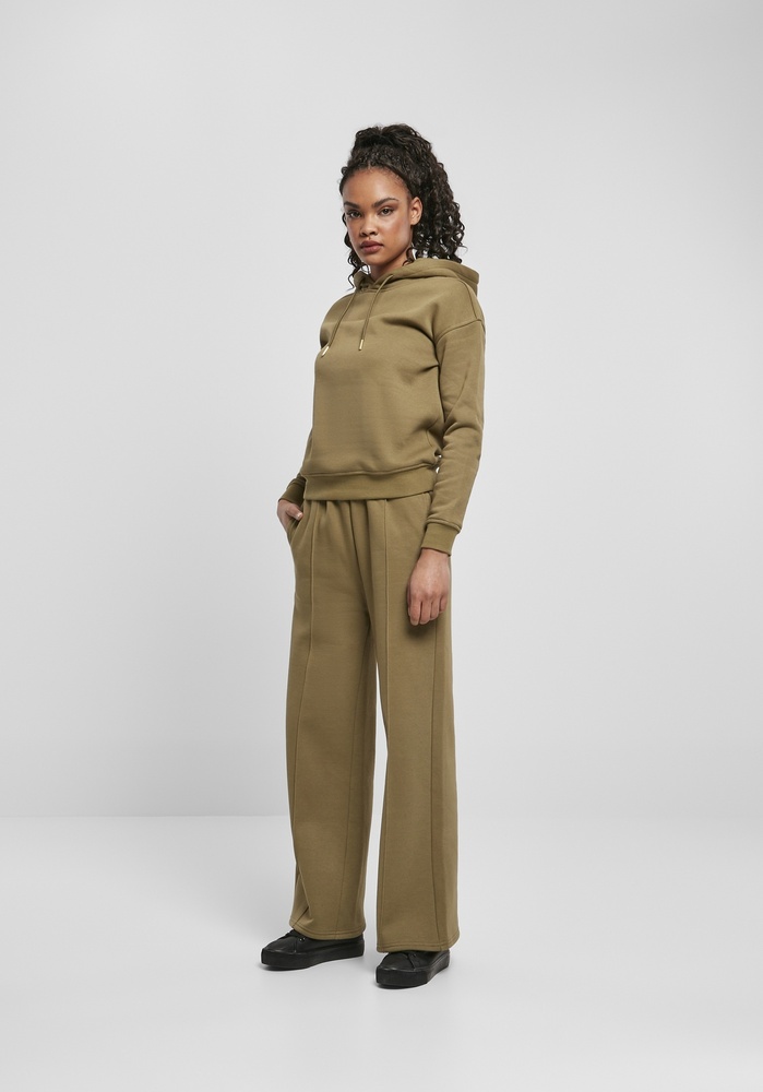 UrbanClassicsDamenTrainingshoseLadiesStraightPinTuckSweatPantsTiniolive-3XL