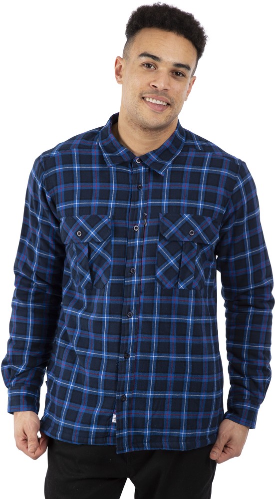 TrespassHemdRapeseed-MensCheckShirtDarkBlueCheck-L