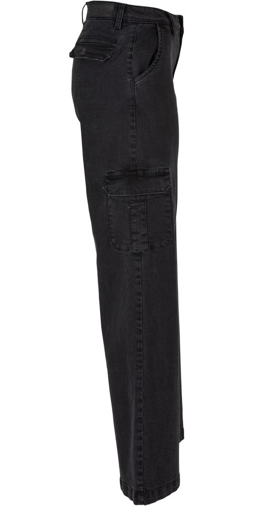 UrbanClassicsDamenHoseLadiesHighWaistStraightDenimCargoPants